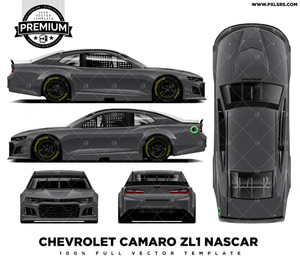 2019 Chevrolet Camaro ZL1 Nascar - Full 'Premium' Vector Template 2019 Chevrolet Camaro ZL1 Nascar - Full 'Premium' Vector Template