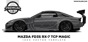 Mazda FD RX-7 TCP Magic 'Premium' Vector Template Mazda FD RX-7 TCP Magic 'Premium' Vector Template