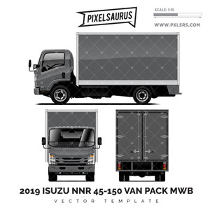 2019 Isuzu NNR 45-150 Van-Pack MWB - Vector Template 2019 Isuzu NNR 45-150 Van-Pack MWB - Vector Template
