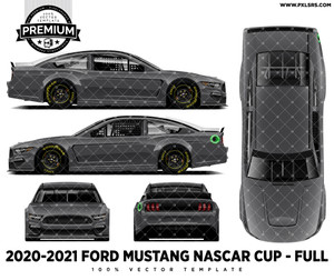 2019/2020/2021 Ford Mustang NASCAR Full 'Premium' Vector Template 2019/2020/2021 Ford Mustang NASCAR Full 'Premium' Vector Template