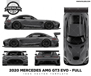 2020 Mercedes AMG GTS GT3 EVO Full 'Premium' Vector Template 2020 Mercedes AMG GTS GT3 EVO Full 'Premium' Vector Template