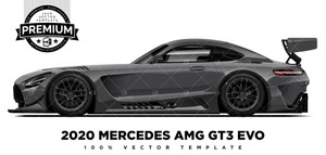2020 Mercedes AMG GTS GT3 EVO 'Premium' Vector Template 2020 Mercedes AMG GTS GT3 EVO 'Premium' Vector Template
