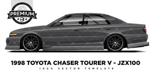 1998 TOYOTA CHASER TOURER V - JZX100 'Premium' Vector Template