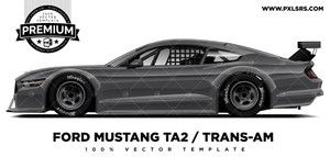 Ford Mustang TA2/Trans-Am 'Premium' Vector Template Ford Mustang TA2/Trans-Am 'Premium' Vector Template