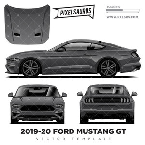 2019-2023 Ford Mustang GT Vector Template 2019-2023 Ford Mustang GT Vector Template