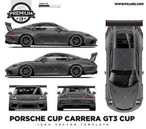 2019-20 Porsche 991.2 GT3 Carrera Cup 'Premium' Full Vector Template 2019-20 Porsche 991.2 GT3 Carrera Cup 'Premium' Full Vector Template