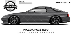 Mazda FC3S RX-7 'Premium' Vector Template Mazda FC3S RX-7 'Premium' Vector Template