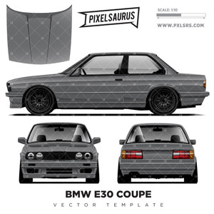 BMW E30 Coupe vector Template BMW E30 Coupe vector Template