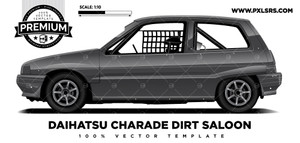 Daihatsu Charade Speedway Dirt Saloon 'Premium' Vector Template Daihatsu Charade Speedway Dirt Saloon 'Premium' Vector Template
