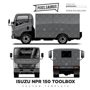 2019 Isuzu NPR 150 Toolbox SWB - Vector Template 2019 Isuzu NPR 150 Toolbox SWB - Vector Template