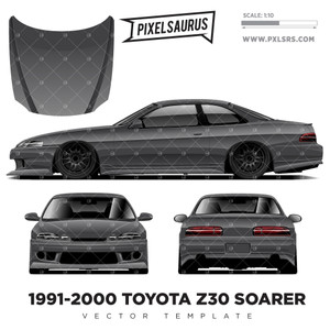 1991-2000 Toyota Z30 Soarer / Lexus SC300 Vector Template 1991-2000 Toyota Z30 Soarer / Lexus SC300 Vector Template