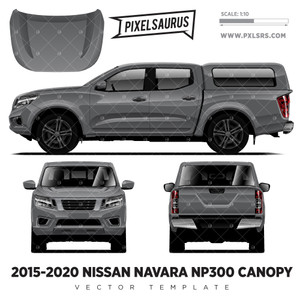 2015-2020 Nissan Navara NP300/D23 (Frontier) Double Cab Canopy Vector Template 2015-2020 Nissan Navara NP300/D23 (Frontier) Double Cab Canopy Vector Template