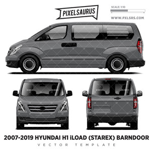 2007-2019 Hyundai H1 iLoad (Starex) Barn Door 'Vector' Template 2007-2019 Hyundai H1 iLoad (Starex) Barn Door 'Vector' Template