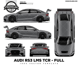Audi RS3 LMS TCR Full 'Premium' Vector Template Audi RS3 LMS TCR Full 'Premium' Vector Template