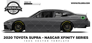 Toyota Supra Nascar Xfinity Series 'Premium' Side Vector Template Toyota Supra Nascar Xfinity Series 'Premium' Side Vector Template