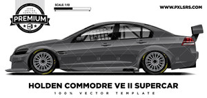 Holden VE-II Commodore Supercar 'Premium' Vector Template Holden VE-II Commodore Supercar 'Premium' Vector Template