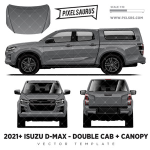 2021+ Isuzu D-Max (RG) Double Cab + Canopy 'Vector' Template 2021+ Isuzu D-Max (RG) Double Cab + Canopy 'Vector' Template