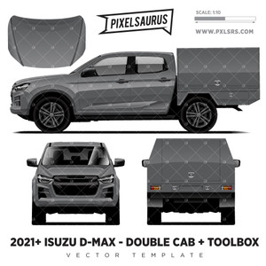 2021+ Isuzu D-Max (RG) Double Cab + Tray  'Vector' Template 2021+ Isuzu D-Max (RG) Double Cab + Tray  'Vector' Template