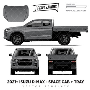 2021+ Isuzu D-Max (RG) Space Cab + Tray 'Vector' Template 2021+ Isuzu D-Max (RG) Space Cab + Tray 'Vector' Template