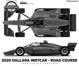 2020 Dallara DW12 IndyCar - Road Course 'Premium' Vector Template 2020 Dallara DW12 IndyCar - Road Course 'Premium' Vector Template