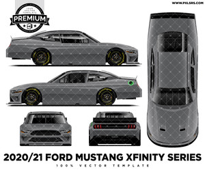 2020/21 Ford Mustang Nascar Xfinity Series - Full 'Premium' Vector Template 2020/21 Ford Mustang Nascar Xfinity Series - Full 'Premium' Vector Template