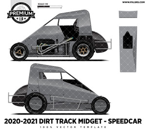 2020-21 Spec Dirt Track Midget - Speedcar 'Premium' Vector Template 2020-21 Spec Dirt Track Midget - Speedcar 'Premium' Vector Template