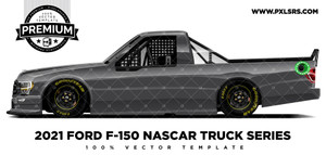 2021 Ford F-150 Nascar Truck Series 'Premium' Side Vector Template 2021 Ford F-150 Nascar Truck Series 'Premium' Side Vector Template