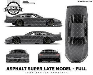 Asphalt Super Late model  - Full 'Premium' Vector Template Asphalt Super Late model  - Full 'Premium' Vector Template