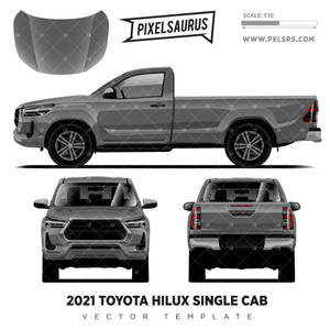 2021 Toyota Hilux Single Cab '100% Vector' Template 2021 Toyota Hilux Single Cab '100% Vector' Template