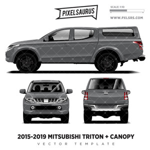 2015-2019 Mitsubishi Triton + Canopy Vector Template 2015-2019 Mitsubishi Triton + Canopy Vector Template