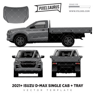 2021+ Isuzu D-Max (RG) Single Cab + Tray 'Vector' Template 2021+ Isuzu D-Max (RG) Single Cab + Tray 'Vector' Template