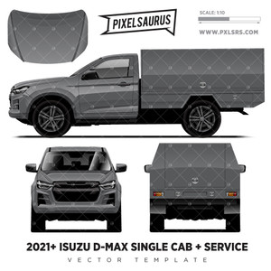 2021+ Isuzu D-Max (RG) Single Cab + Service 'Vector' Template 2021+ Isuzu D-Max (RG) Single Cab + Service 'Vector' Template
