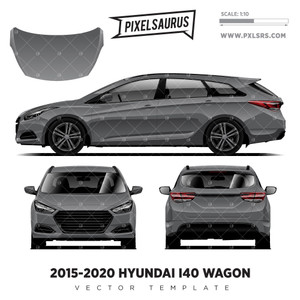 2015-2020 Hyundai i40 Wagon Vector Template 2015-2020 Hyundai i40 Wagon Vector Template