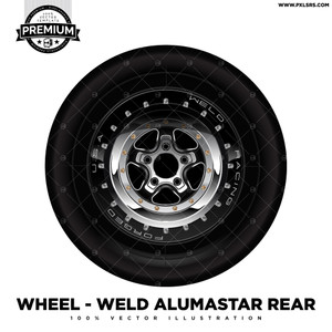 Weld Alumastar Rear 'Premium' Vector Wheel Weld Alumastar Rear 'Premium' Vector Wheel