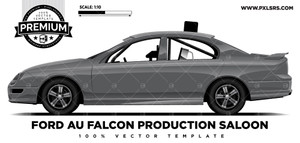 Ford AU Falcon Speedway Dirt Saloon 'Premium' Vector Template Ford AU Falcon Speedway Dirt Saloon 'Premium' Vector Template