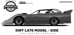 Dirt Late Model 'Premium Side' Vector Template Dirt Late Model 'Premium Side' Vector Template