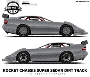 Super Sedan -  Rocket Chassis Monaro 'Premium' Vector Template Super Sedan -  Rocket Chassis Monaro 'Premium' Vector Template