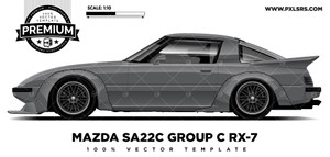 MAZDA SA22C Group C RX-7 'Premium' Vector Template MAZDA SA22C Group C RX-7 'Premium' Vector Template