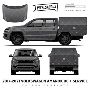 2017-2021 VW Amarok Double Cab + Service '100% Vector' Template