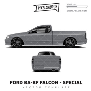 Ford BA-BF Falcon Ute - Vector Template Ford BA-BF Falcon Ute - Vector Template