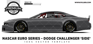 2018-2021 Dodge Challenger Nascar Euro Series - Side 'Premium' Vector Template 2018-2021 Dodge Challenger Nascar Euro Series - Side 'Premium' Vector Template