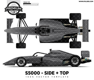 S5000 - Side + Top 'Premium' Vector Template S5000 - Side + Top 'Premium' Vector Template