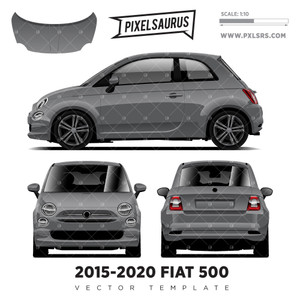2015-2020 Fiat 500 (312/FF) Vector Template 2015-2020 Fiat 500 (312/FF) Vector Template