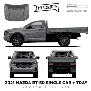 2021+ Mazda BT-50 (TF) Single Cab + Tray 'Vector' Template 2021+ Mazda BT-50 (TF) Single Cab + Tray 'Vector' Template