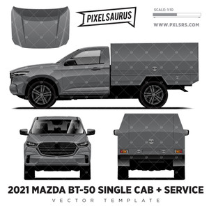 2021+ Mazda BT-50 (TF) Single Cab + Service  'Vector' Template 2021+ Mazda BT-50 (TF) Single Cab + Service  'Vector' Template