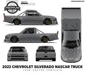 2022 Chevrolet Silverado Nascar Truck Series Full 'Premium' Vector Template 2022 Chevrolet Silverado Nascar Truck Series Full 'Premium' Vector Template