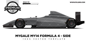 Mygale Formula 4 (MY14) Side 'Premium' Vector Template Mygale Formula 4 (MY14) Side 'Premium' Vector Template