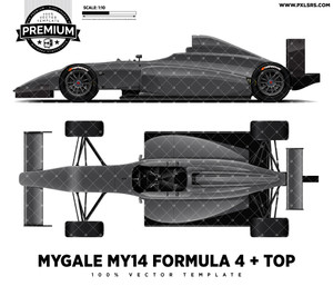 Mygale Formula 4 (MY14) + TOP 'Premium' Vector Template Mygale Formula 4 (MY14) + TOP 'Premium' Vector Template