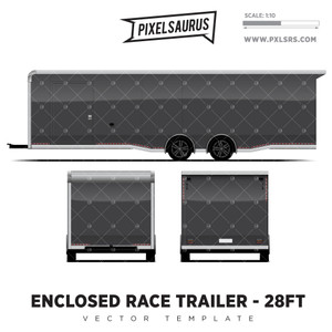Enclosed Race Car Trailer - 28FT  'Vector' Template Enclosed Race Car Trailer - 28FT  'Vector' Template
