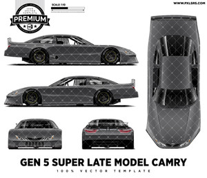 Gan 5 Asphalt Super Late Model Camry  - Full 'Premium' Vector Template Gan 5 Asphalt Super Late Model Camry  - Full 'Premium' Vector Template